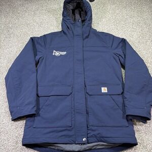 Carhartt Navy Blue Super Dux Jacket Never Worn Size Large Excellent Heavy Hooded